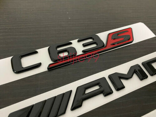 NEW Gloss Black COUPE C63S AMG V8 BITURBO Star Emblem Package C63 C205 Badges