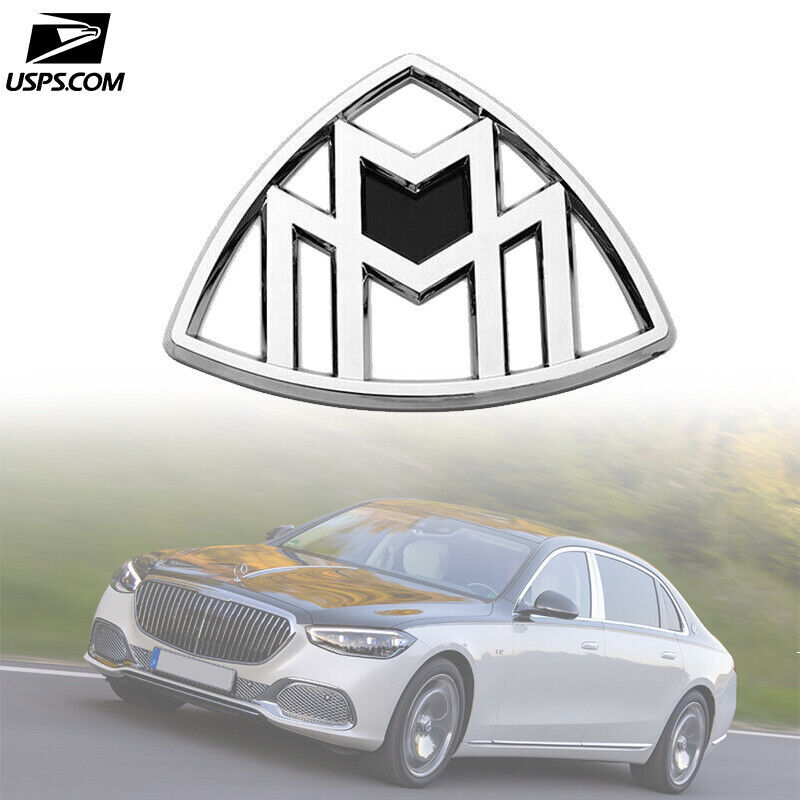 Mercedes Maybach Rear Trunk Lid vertical Emblem Silver OE Badge For S-Class W222