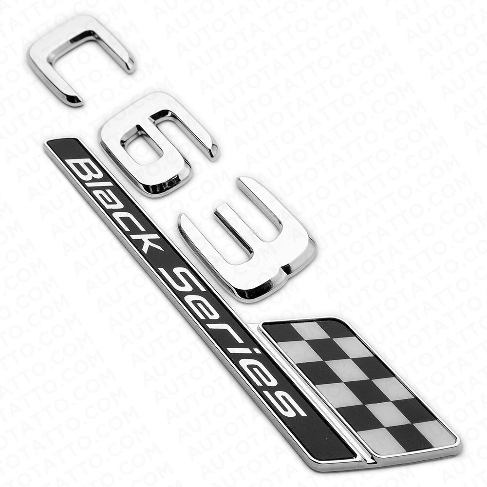 C63 Black Series AMG Limited Edition Letter Emblem Trunk Decal Logo Badge Chrome