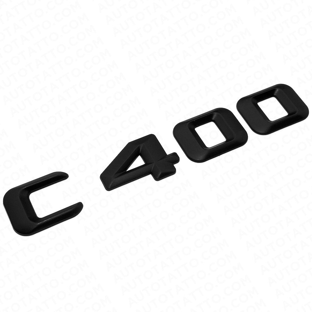 2015 C400 Emblem Trunk Lid Letter Logo Nameplate Badge Decorate AMG Matte Black
