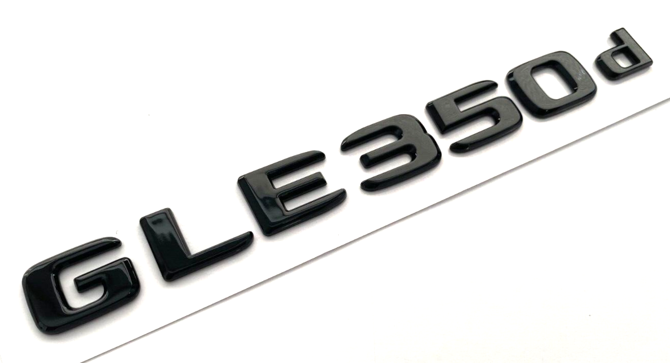 GLE350d GLOSS BLACK FOR MERCEDES REAR TRUNK EMBLEM BADGE NAMEPLATE DECAL LETTERS