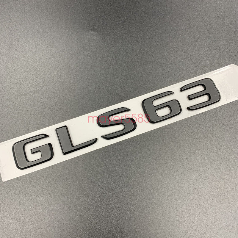 Matte black GLS63 AMG V8 BITURBO Trunk Emblem Badge Sticker For Mercedes Benz