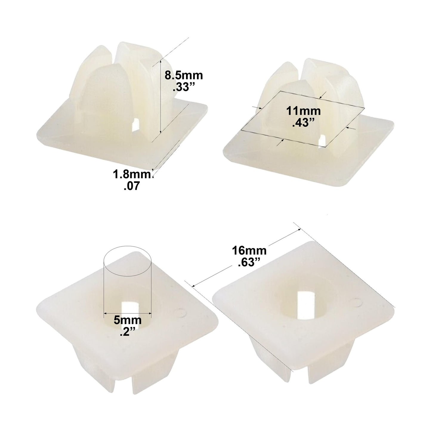 License Plate Screws with Nylon Inserts - Stainless Steel Rust Proof License ...