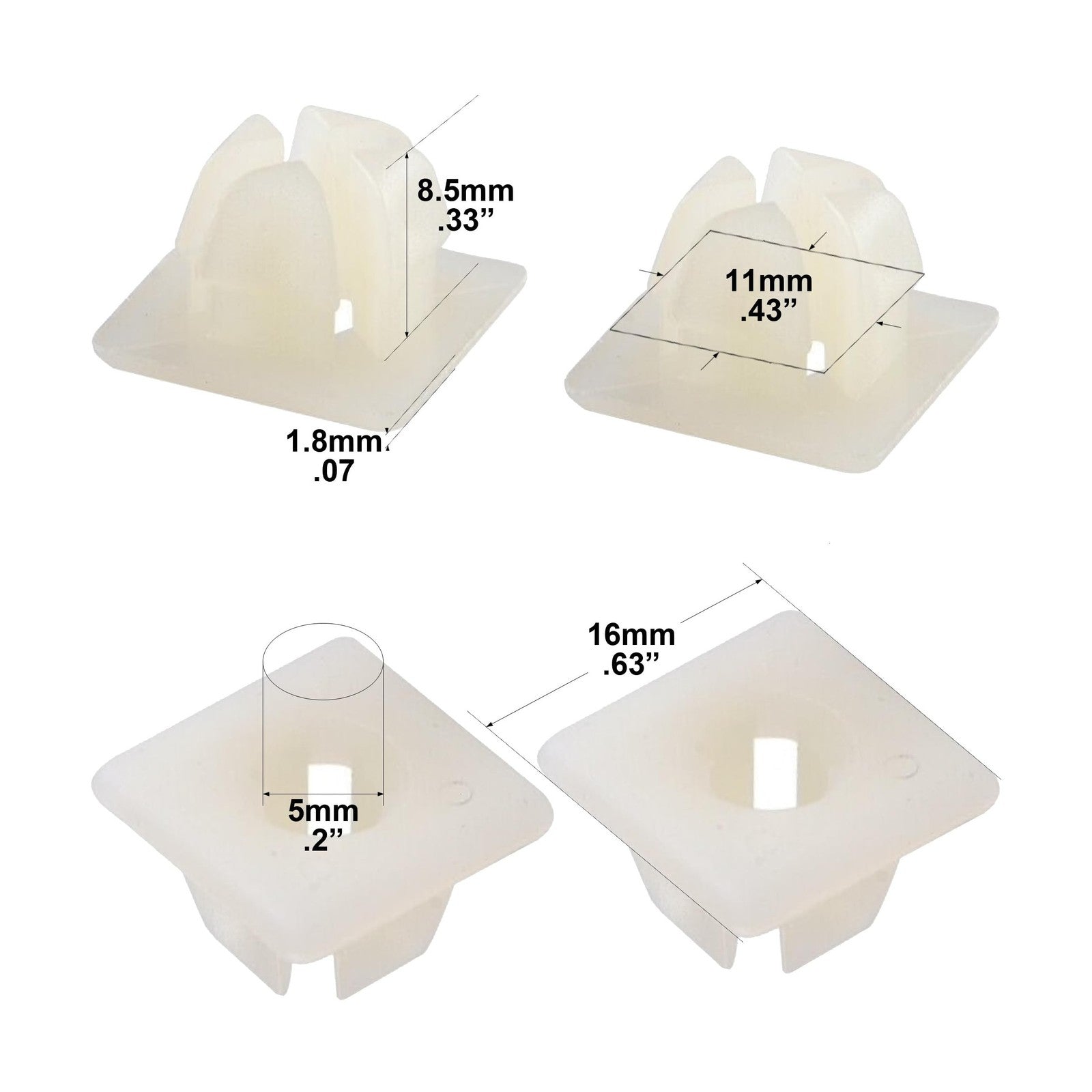 License Plate Screws with Nylon Inserts - Stainless Steel Rust Proof License ...