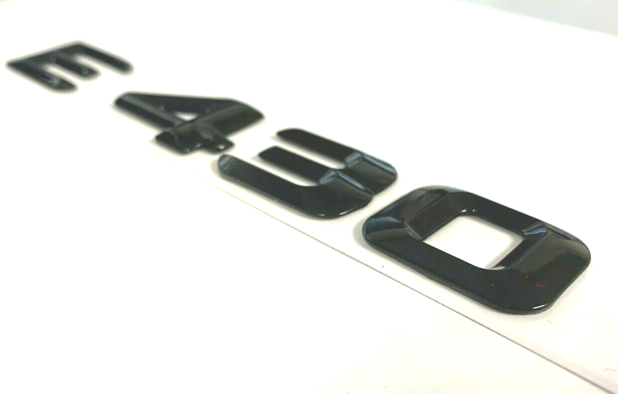 BLACK E430 FOR MERCEDES REAR TRUNK EMBLEM BADGE NAMEPLATE DECAL LETTER NUMBER