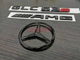 Black GLC63S AMG and Rear Star replacement PACKAGE Decal Badge Sticker X253 ONLY