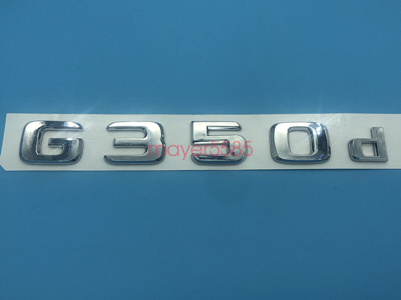 Chrome " G350d " Number Letters Rear Trunk Badge Emblem for Mercedes Benz G350d