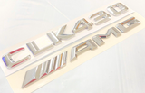 2X CHROME CLK430+AMG FOR MERCEDES CLK430 REAR TRUNK EMBLEM BADGE NAMEPLATE
