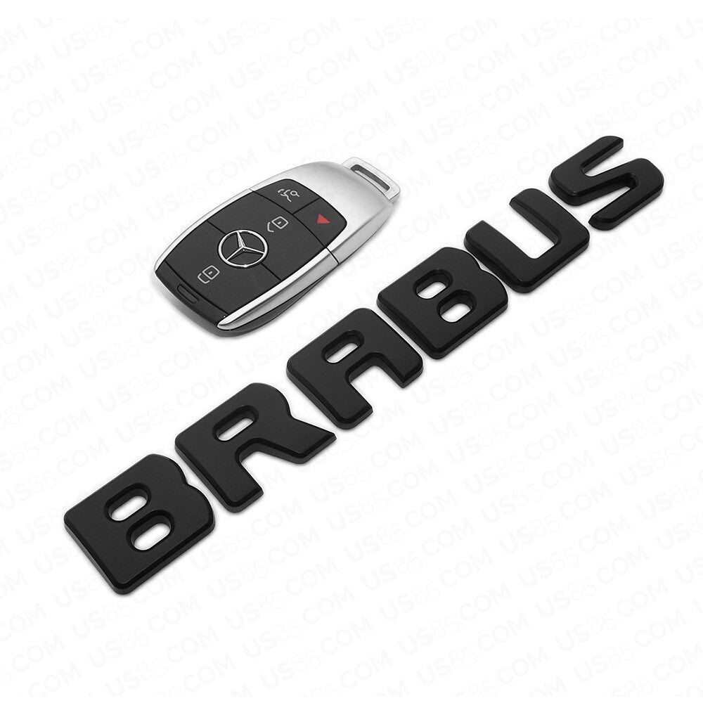 Brabus Emblem 3D Trunk Logo Nameplate Badge Letter Mercedes AMG - Matte Black