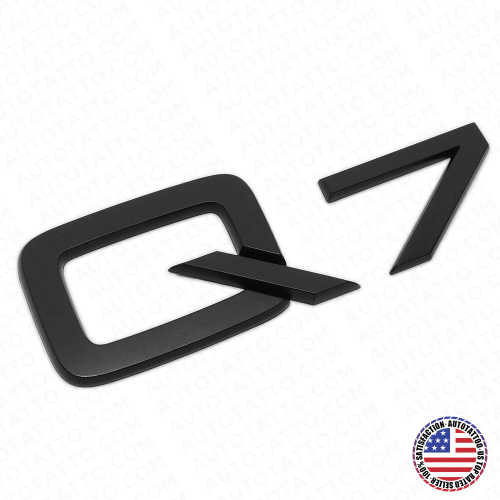 Audi Q7 Matte Black Rear Letter Liftgate Badge Trunk Emblem Badge Logo Sport