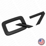 Audi Q7 Matte Black Rear Letter Liftgate Badge Trunk Emblem Badge Logo Sport