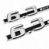 2x OEM ABS Mercedes 6.3 AMG Emblem Fender Logo Badge Nameplate Decoration Sport