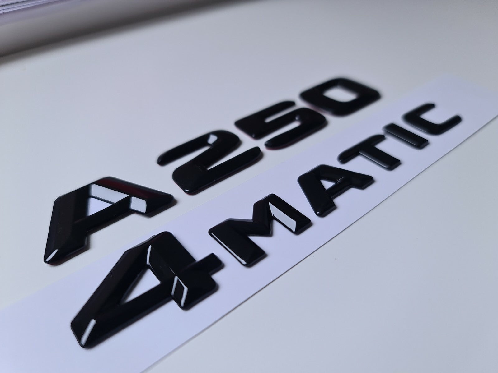 A250 4matic Gloss Black Letter Number Rear Boot Badge Emblem For Mercedes