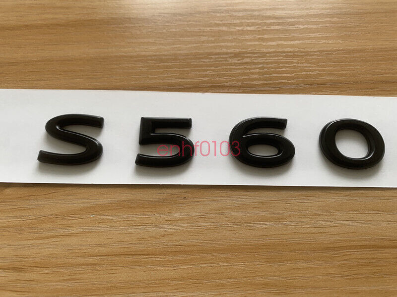 Matte Black S560 Number Trunk Letters Badge Emblems Sticker For Benz Maybach