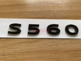 Matte Black S560 Number Trunk Letters Badge Emblems Sticker For Benz Maybach