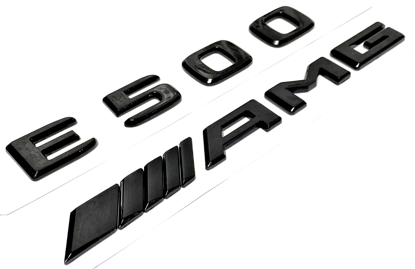 BLACK E500 + AMG FOR MERCEDES REAR TRUNK EMBLEM BADGE NAMEPLATE DECAL NUMBERS