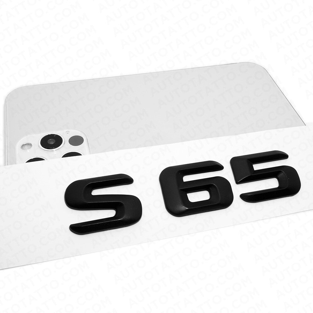 14-17 S 65 AMG Letter 3D Emblem Trunk Logo Nameplate Badge Decorate Matte Black