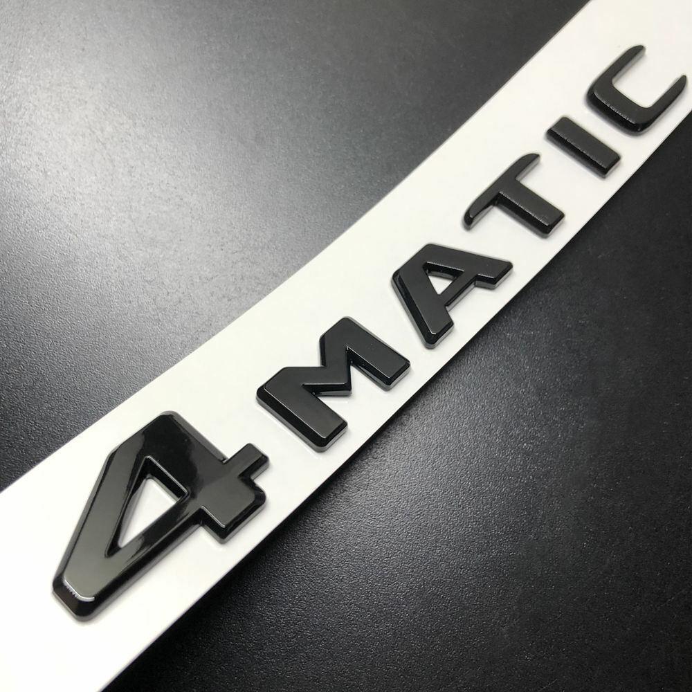 2pcs Letter 4Matic + C350 Gloss Black Car Rear Trunk Lid Emblem Badge 2017-2023