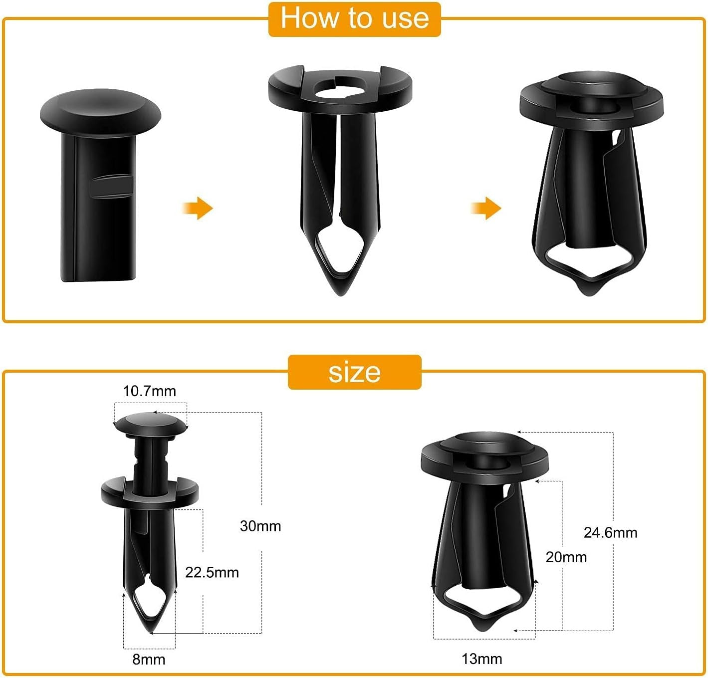 Nissan 35 Pcs Body Bolts & U-nut Clips- M6 Engine Under Cover Splash Shield