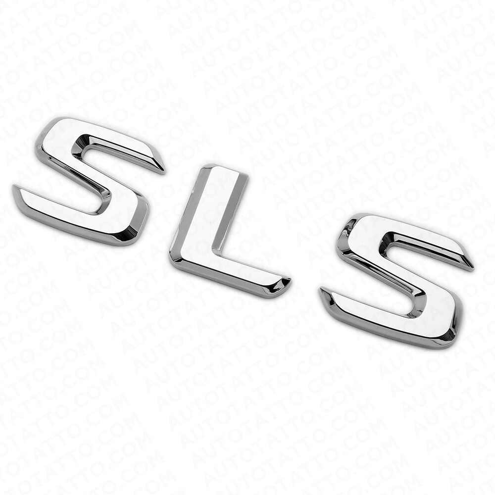 For Benz SLS AMG Letter Emblem Trunk Logo Nameplate Badge Decorate Sport Chrome
