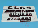 Gloss Black Flat " CL65 AMG BITURBO " Trunk Embl Badge Sticker for Mercedes Benz