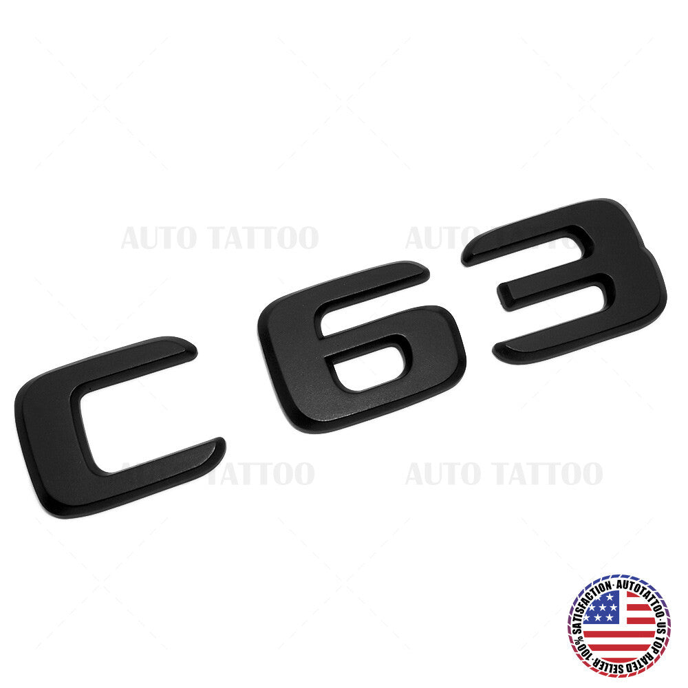 17-21 C 63 AMG Emblem Trunk Lid Letter Logo Nameplate Badge Decorate Matte Black