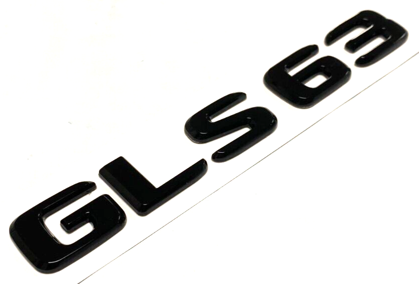 GLOSS BLACK GLS63 FOR MERCEDES REAR TRUNK EMBLEM NAMEPLATE DECAL NUMBERS LETTERS
