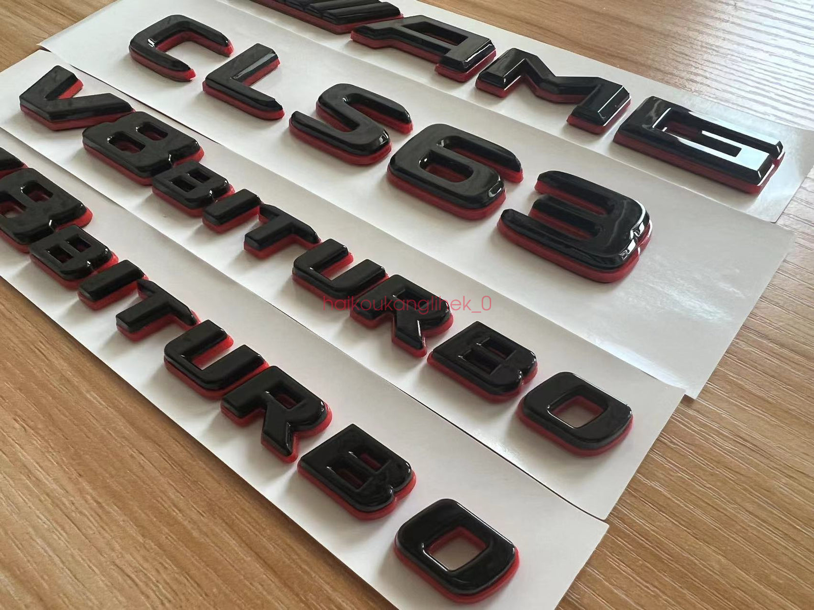 Black RED CLS63 AMG V8 BITURBO Emblem Badge Sticker Set For Mercedes CLS63