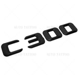 15-16 C300 Emblem Trunk Lid Letter Logo Nameplate Badge Decorate AMG Matte Black