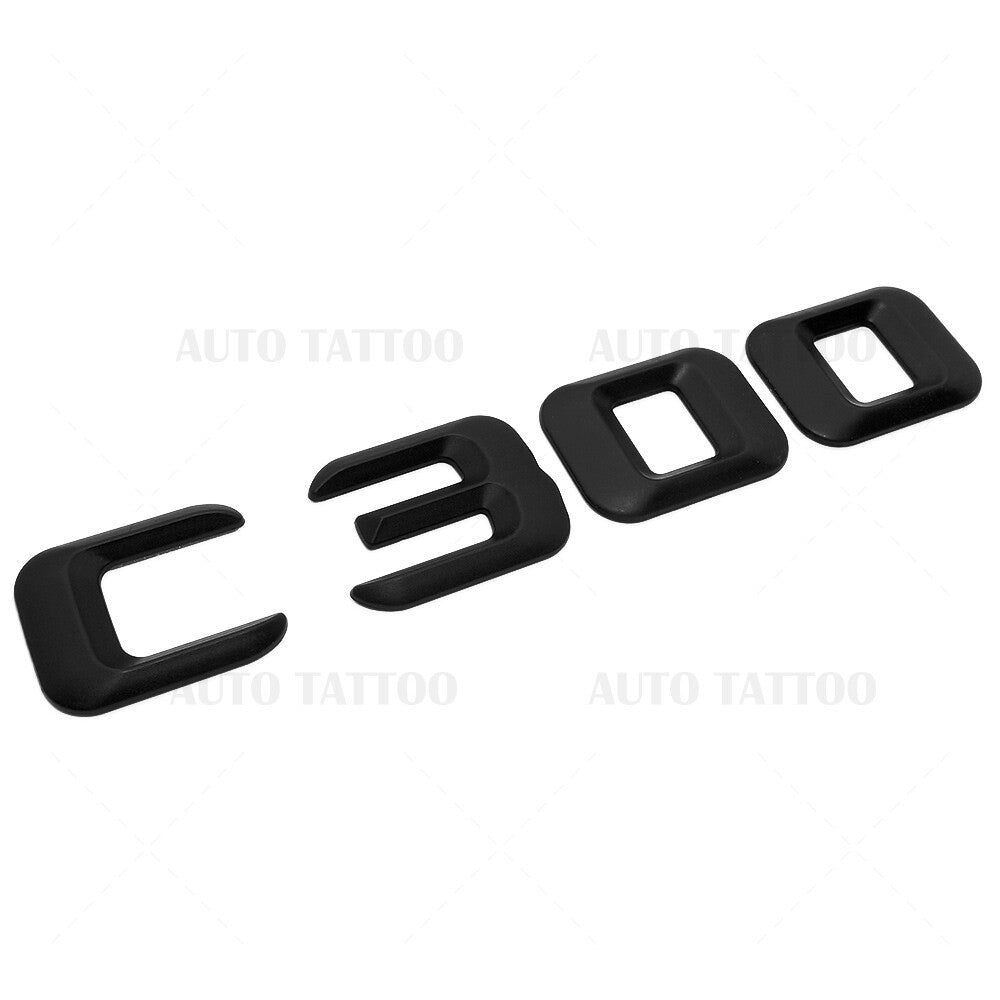 15-16 C300 Emblem Trunk Lid Letter Logo Nameplate Badge Decorate AMG Matte Black