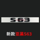 S63 AMG V8 BITURBO Trunk Emblem Badge Sticker for Mercedes Benz Matte black