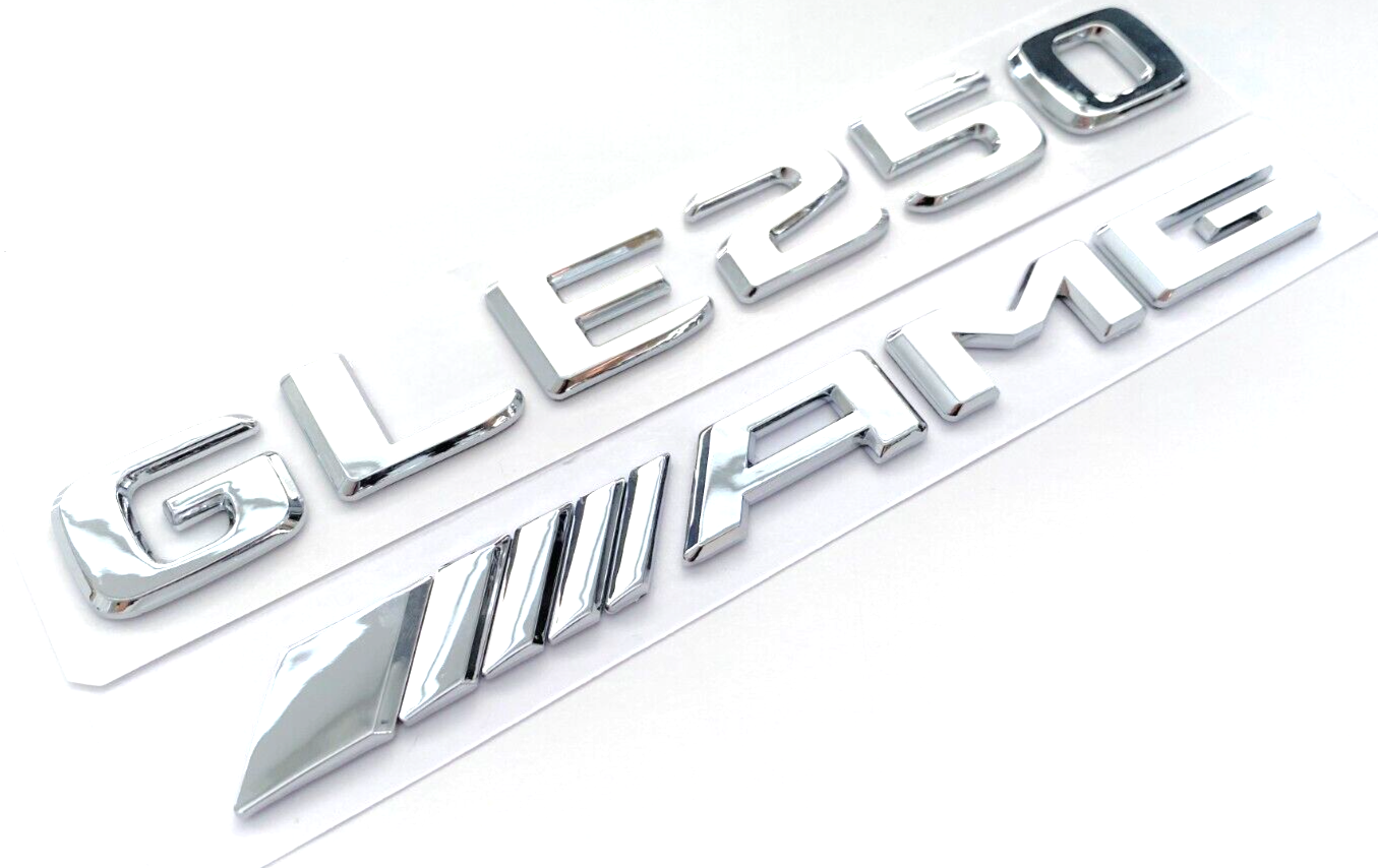 GLE250+AMG CHROME FOR MERCEDES REAR TRUNK EMBLEM BADGE NAMEPLATE DECAL NUMBER