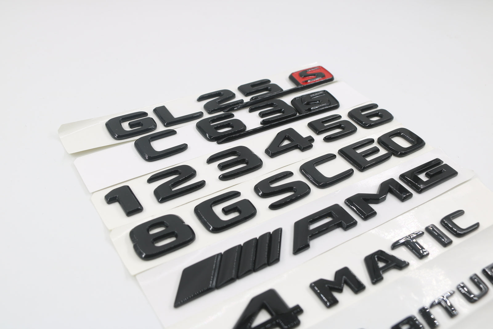 CLA45 AMG Trunk Emblem TURBO/4matic+ Fender Badge Red Gloss Black Ser
