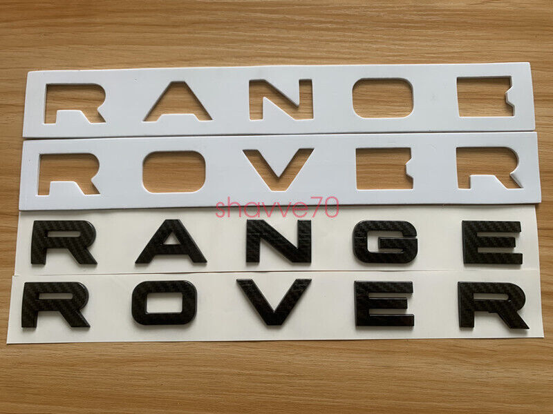 Range Rover Carbon Fibre style Letters Hood or Trunk Tailgate Emblem Nameplate