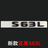 S63L AMG V8 BITURBO Trunk Emblem Badge Sticker for Mercedes Benz Matte black