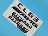 Flat Gloss Black " CL63 AMG BITURBO" Emblem Badge Sticker for Mercedes Benz CL63