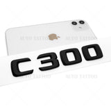 08-14 C 300 Emblem Trunk Lid Letter Logo Nameplate Badge Decoration AMG Black