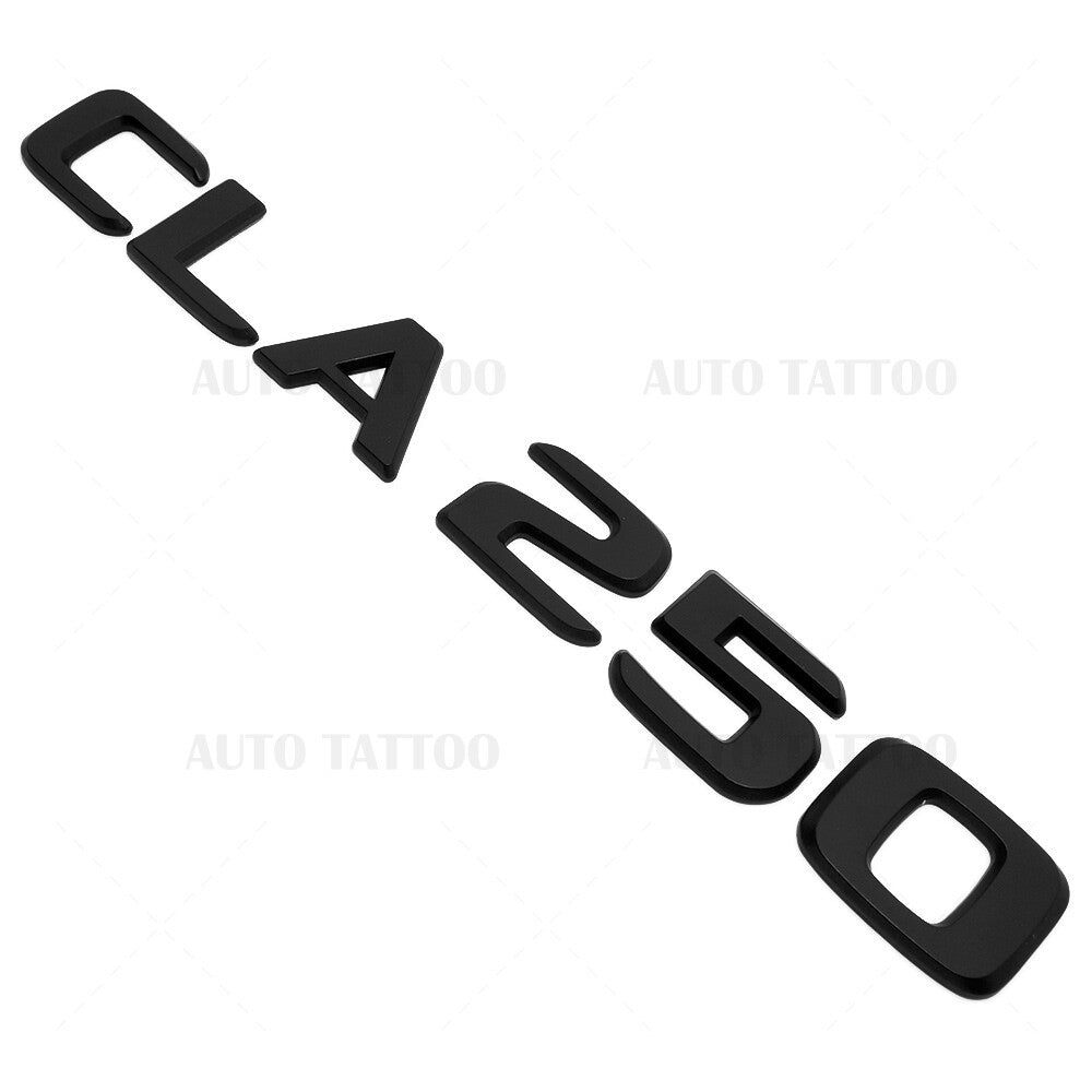 17-21 CLA 250 Emblem Trunk Lid Letter Logo Nameplate Badge Decorate Matte Black