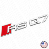 Audi RS Q7 Chrome Rear Letter Liftgate Nameplate Trunk Emblem Badge Sport