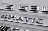 "S65 + AMG + V12 BITURBO" Letters Trunk Embl Badge Sticker for Mercedes Benz