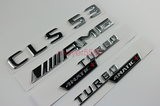 Chrome CLS53 AMG TURBO Letters Trunk Embl Badge Sticker For Mercedes Benz CLS