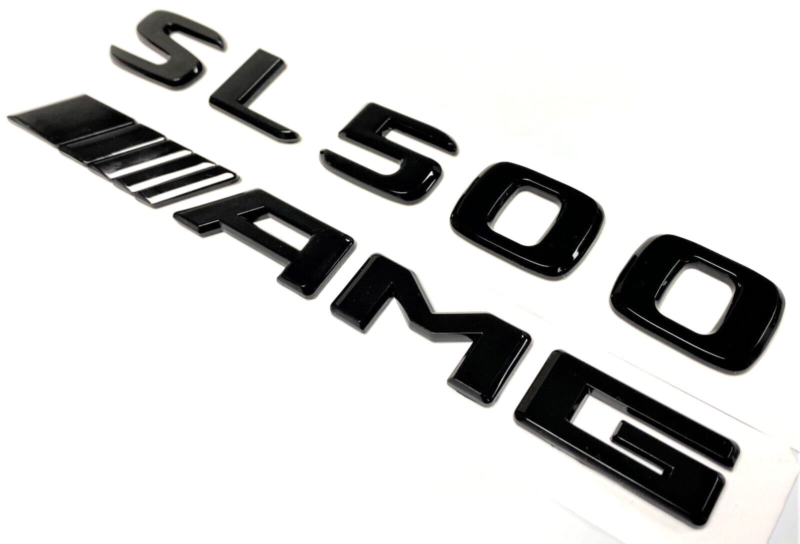 SL500+AMG BLACK FOR MERCEDES REAR TRUNK EMBLEM BADGE NAMEPLATE DECAL NUMBERS