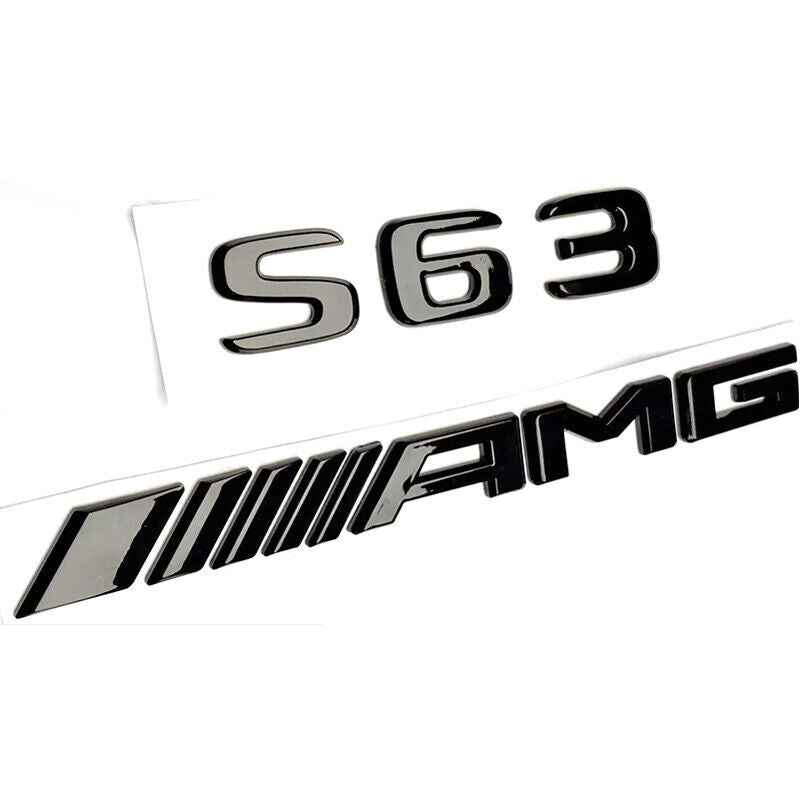 Gloss Black S63 AMG Rear Star Emblem Badge for Mercedes Benz W222 S63 SEDAN ONLY