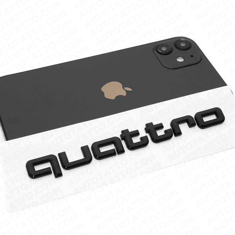 Audi Quattro Gloss Black Letter Liftgate Nameplate Trunk Emblem Badge Sport