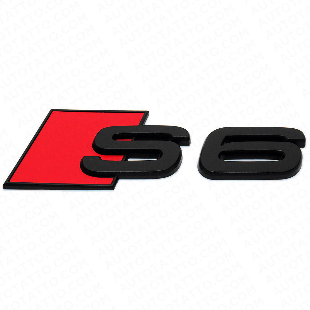 Audi S6 Matte Black Rear Letter Tail Nameplate Trunk Emblem Badge Sport Sline