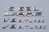 S63L + AMG + V8 BITURBO Letters Trunk Embl Badge Sticker for Mercedes Benz