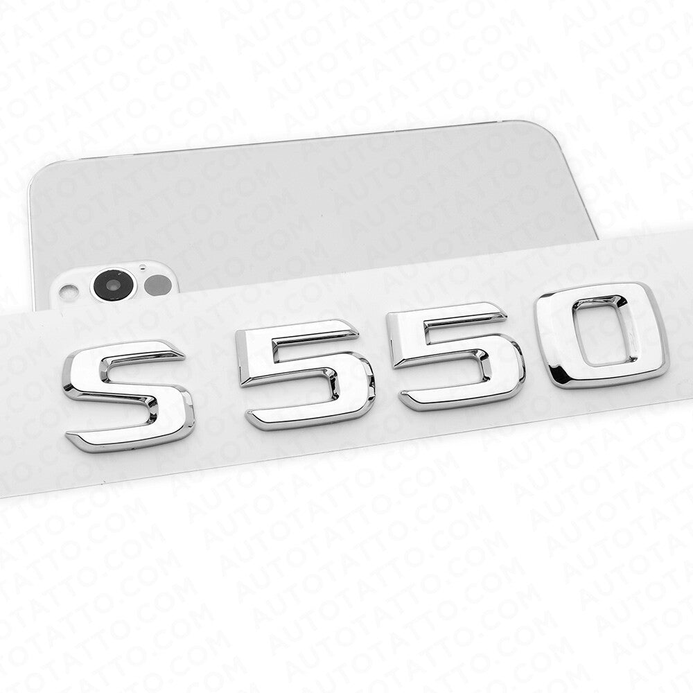 01-14 S 550 AMG Letter Emblem Trunk Logo Nameplate Badge Decorate Sport Chrome