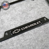For Chevy Front Rear Carbon Fiber Texture License Plate Frame Cover Holder Gift