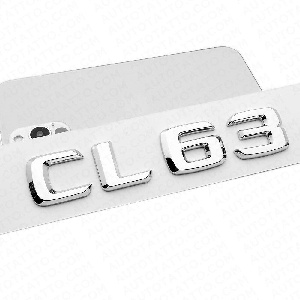 07-15 CL 63 Emblem Trunk Lid Letter Logo Nameplate Badge Decoration AMG Chrome