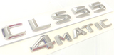 CHROME CLS55+4MATIC For MERCEDES REAR TRUNK EMBLEM BADGE NAMEPLATE DECAL NUMBER